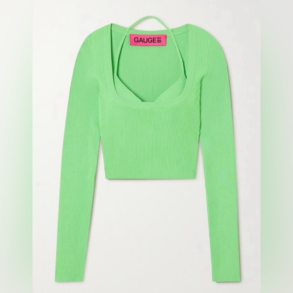 Gauge81 Vibrant Green Long Sleeve Crop Top